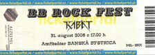 BB Rock fest 2008 (SK) - vstupenky