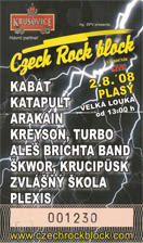 Czech rock block 2008 - vstupenky